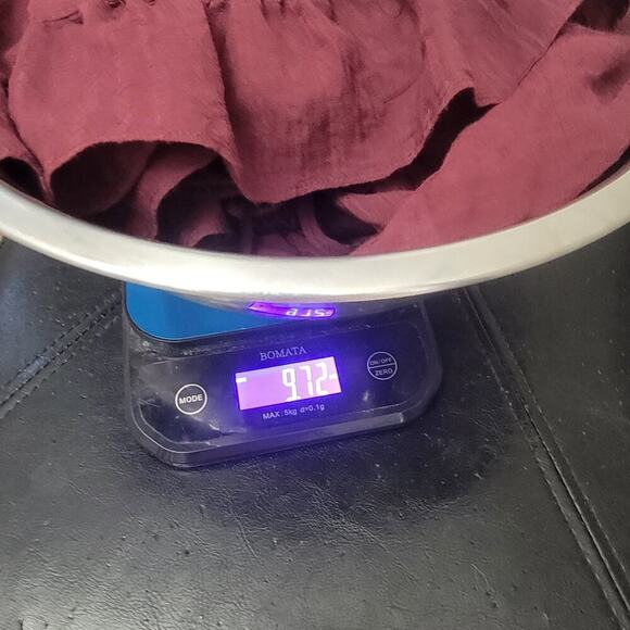 Windsor Smocked Dress M Ruched Bust Long Sleeve Ruffle Tiered - Picture 8 of 8